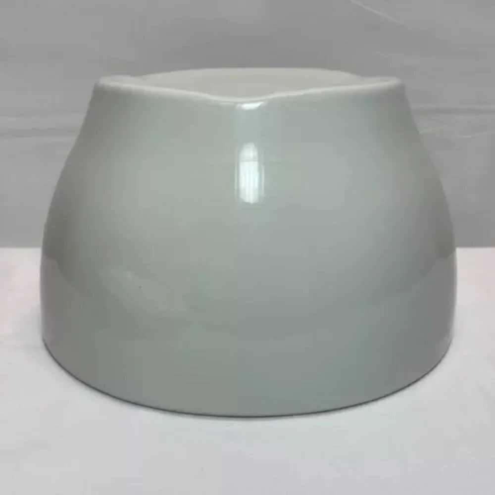 Stoneware Mixing Bowl 9”‎ Casserole Dish Handle Lid Heirloom White New